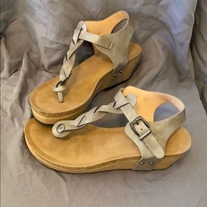 Braided T Strap Sandals